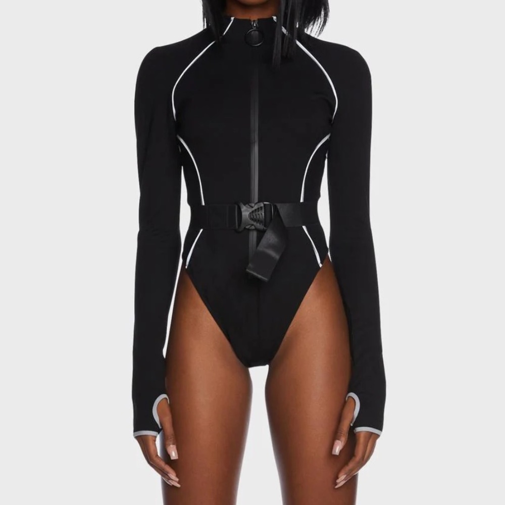 Dollskill hashtag executive suite reflective bodysuit